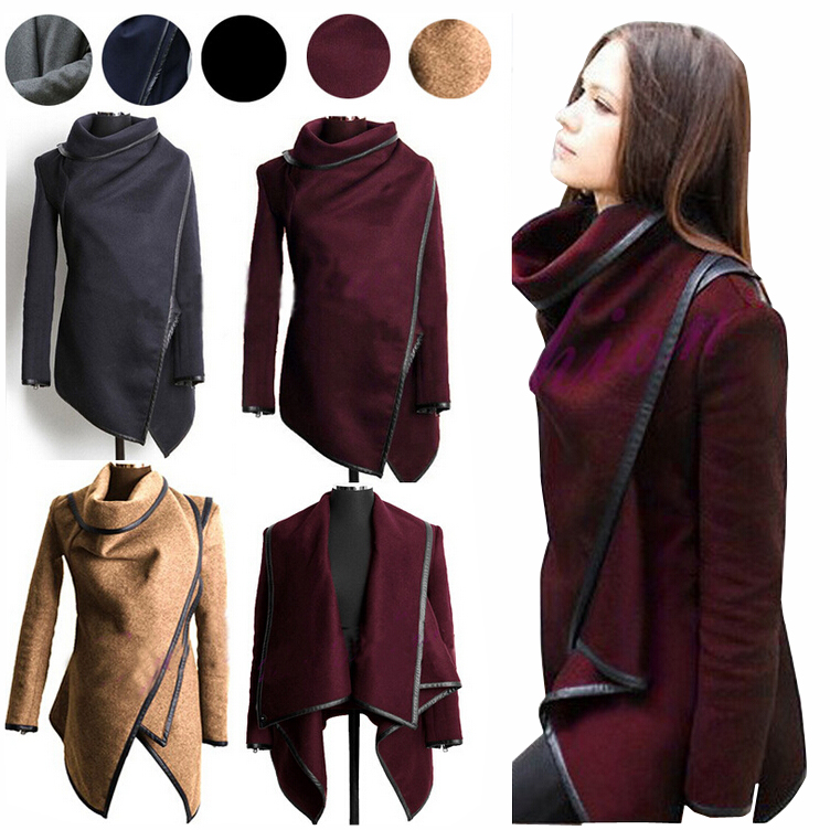 

Fall/Winter Clothes for Women 2018 New European and American Wool & Blends Coats Ladies Trim Personality Asymmetric Rules Short Jacket Coats, Chamel