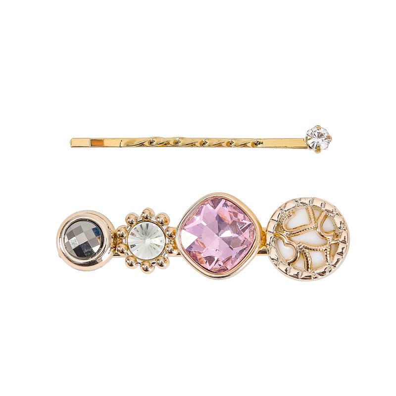 

Hair Clips & Barrettes Ins Pair Of Crystal Pearl Pins Accessories Sweet Girl Color Side Clip Ladies Pin Tiara Decor For, Golden;silver