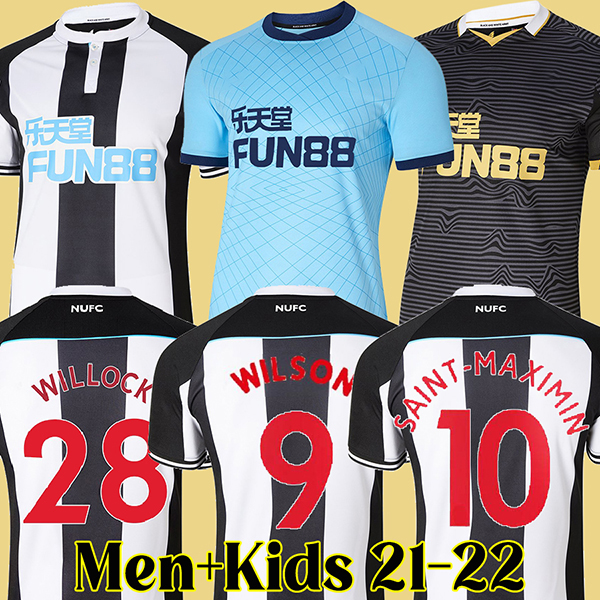 

21 22 NUFC Newcastle soccer jersey WILSON UNITED JOELINTON 2021 2022 MAXIMIN SHELVEY ALMIRÓN LEWIS football shirt men kids kits, Away