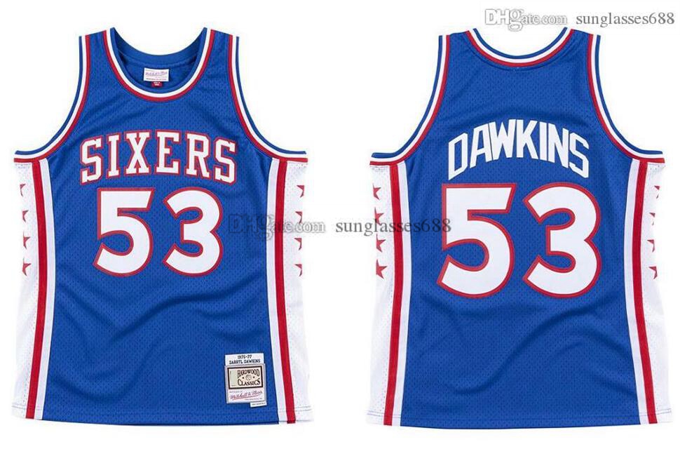 

Stitched Darryl Dawkins Jersey -6XL Mitchell & Ness 1976-77 Mesh Hardwoods Classics retro basketball jerseys Men Women Youth