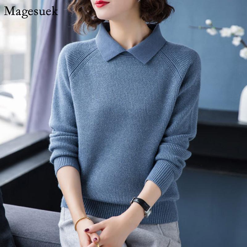 

Women's Sweaters Autumn Winter For Women Casual Woolen Jumper Woman Loose Office Pullover Knitted Sweater Pull Femme 11812, Black