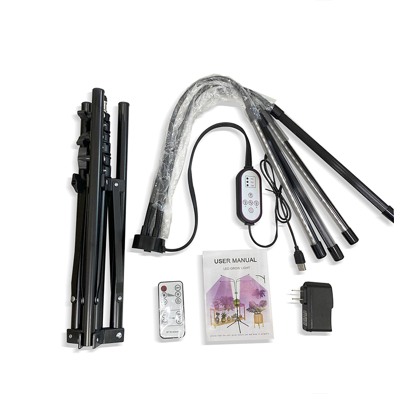 

LED lead Grow Lights for Indoor Plants Full Spectrum Botany Light with Stand (Adjustable Tripod 15-60inch Floor Red/Blue/White 4/8/12H Timer