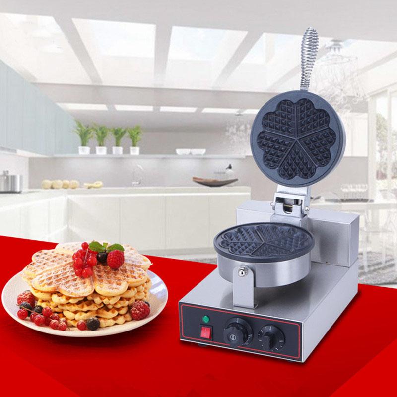 

220V/110V High Quality Commercial Stainless Steel Electrical Waffle Maker 1200W Heart Shaped Egg Bread Makers