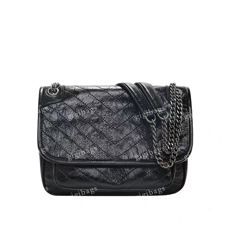 

luxurys fashion shoulder bags 2021 womens good quality genuine real leather gold chain designer, Black