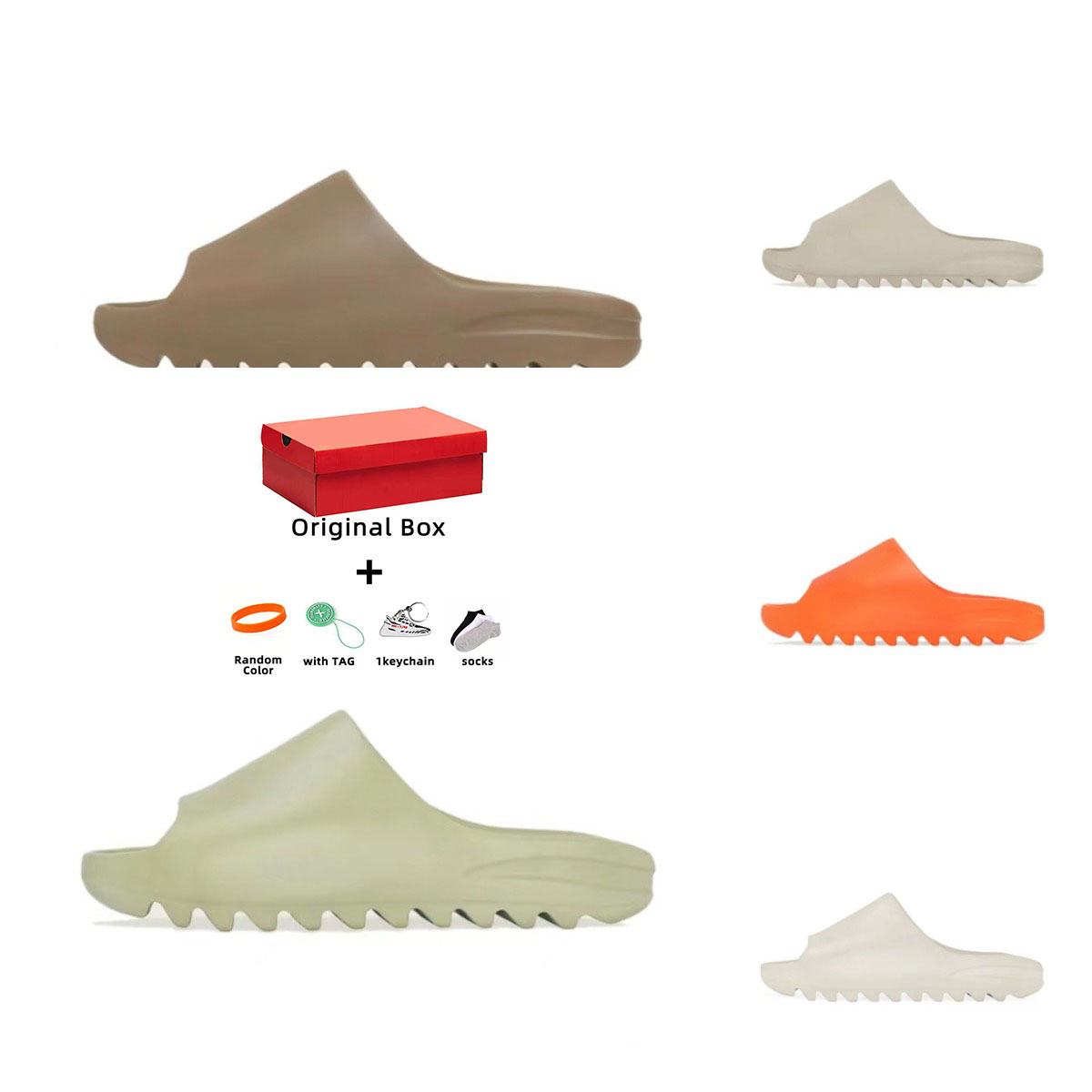 

2022 Onyx Pure Ochre Sandals Slippers Women Men Core Bone Foam Moon Gray Vermillion Desert Sand Resin Earth Brown Black Beach Shoes Glow Green Designer Slide Sandals, White