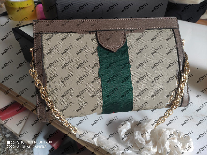 

top quality Woman bag Handbag Original box Serial number code Leather chain Cross body fashion lady purse messenger bag, Brown
