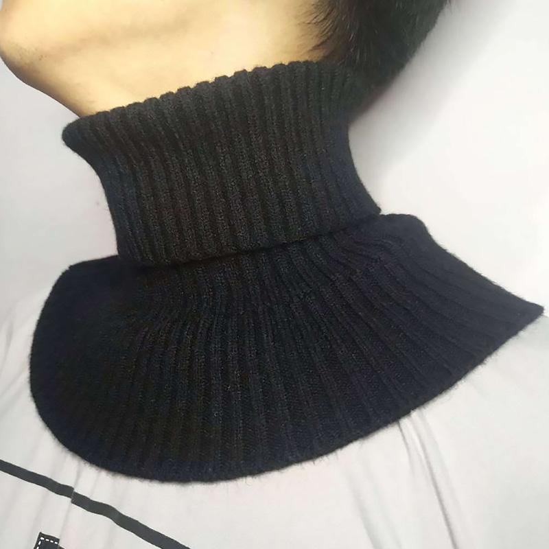 

Scarves Autumn Winter Solid Color Knitted Acrylic False Collar Men Women Fashion Simple Outdoor Warm Neck Ring Scarf Design