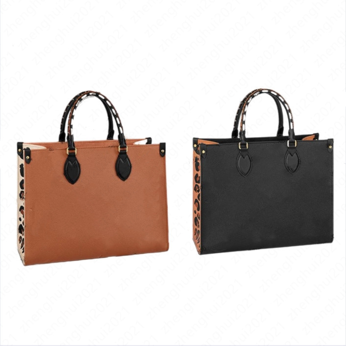 

M58522 Latest Styles top quality Onthego tote bags designers handbags Cow leather embossed leopard print mommy bag, Customize