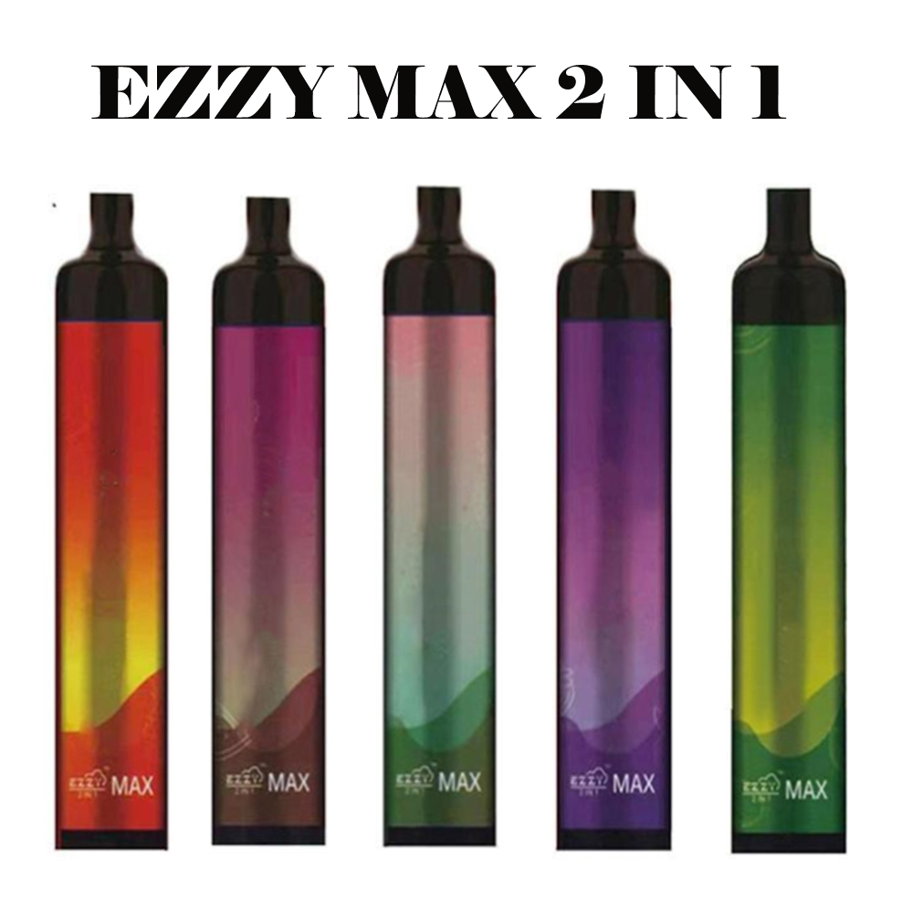 

EZZY MAX 2 In 1 Disposable Pod E cigarettes 2600+2600 Puffs 650mAh 8+8 Colors Rechargable Battery Prefilled Cartridge Vape Pen 100% Authentic
