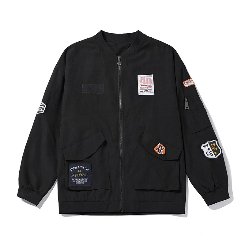 

women's jackets male bomber plus size, black jacket with mixed prints, hip hop style, motorcycle, harajuku streetwear, , 5563, Black;brown