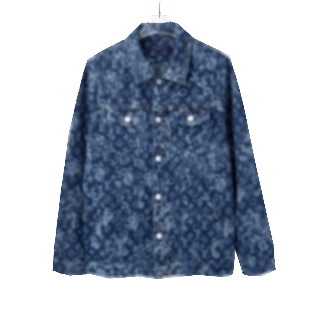 

21SS French spring and autumn latest dark jacquard oversize denim jacket Paris men's designer high luxury men and women soft fabric lon, White;black