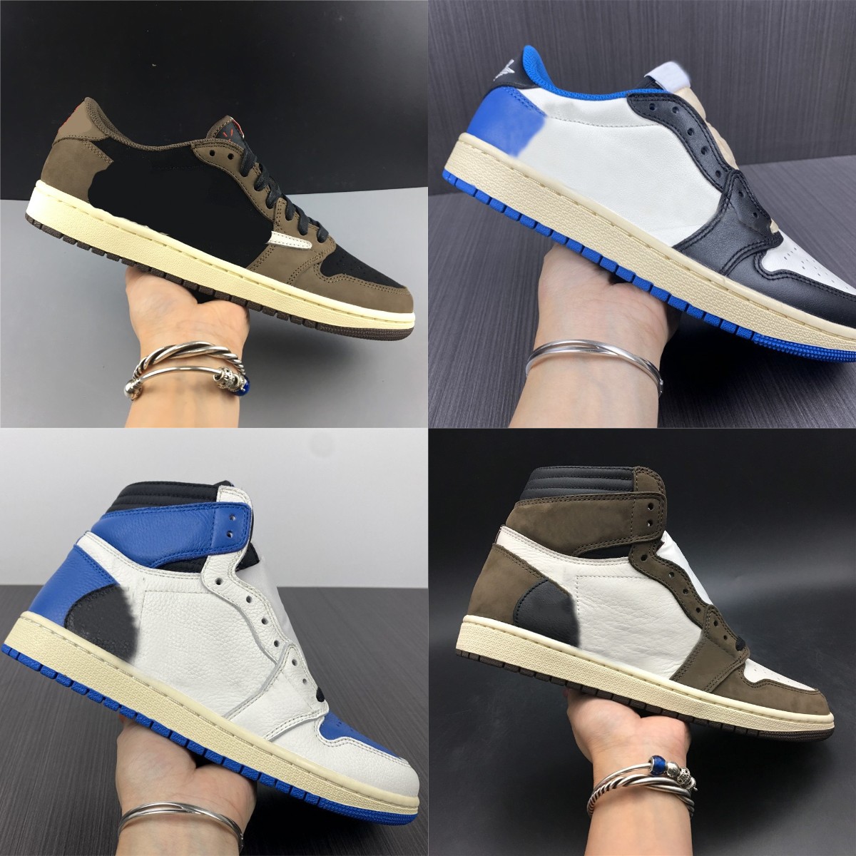 

Basketball Shoes 1 Low OG High Fragment Design Military Blue Dark Mocha Sports Shoes Fashion Men Women Running Trainers Sneakers