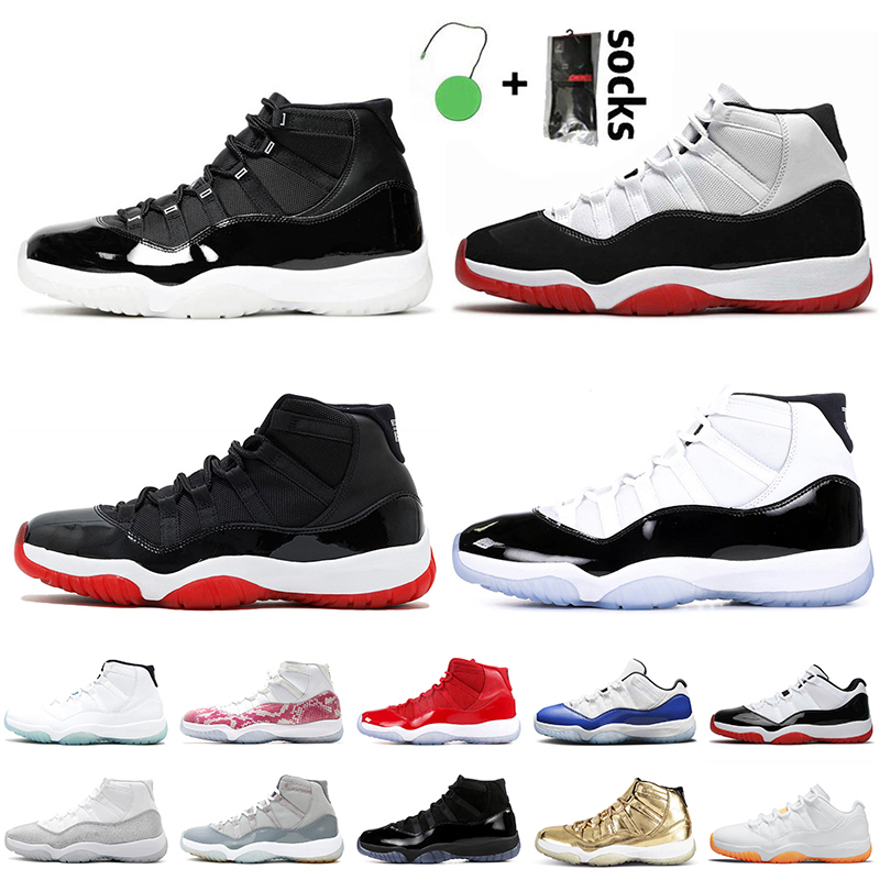 

Jubilee 25th Anniversary Jumpman 11 11s Mens Basketball Shoes Retro Bred Cool Grey Concord Blue Cap And Gown Metallic Gold Womens Trainers Sneakers
