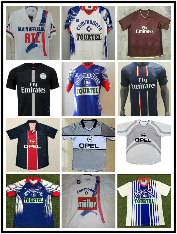 

93 94 95 96 Paris Retro Soccer Jerseys VENCEDORES OKOCHA LEROY ADAILTON 1998 1999 2000 90 92 classic RAI camisas de futebol, Black;yellow