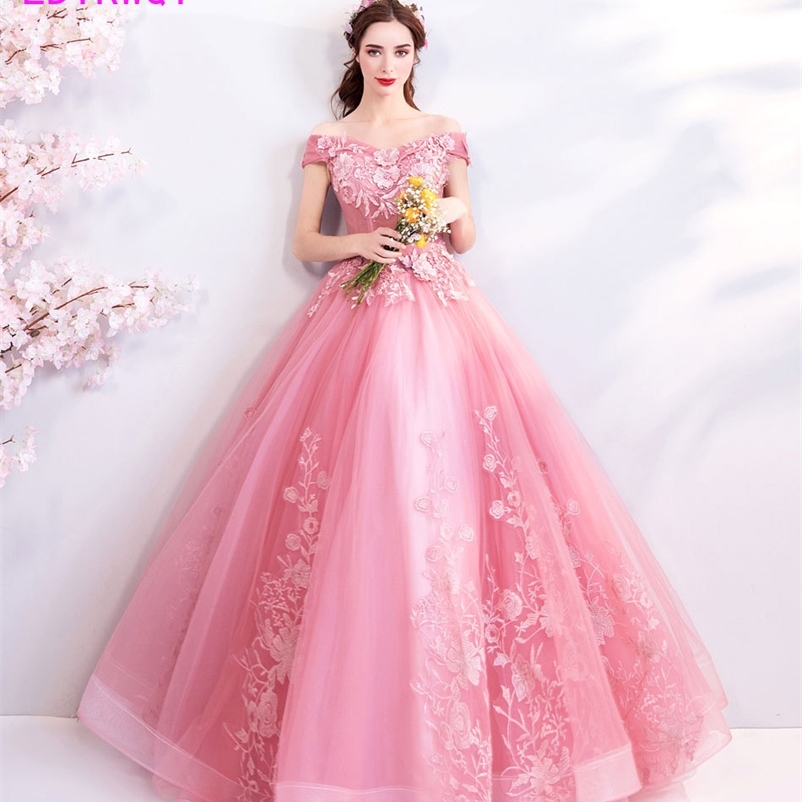 

fashion mesh embroidery flower party pettiskirt slim long dress Floor-Length Regular Sleeveless Sheath 210603, Pink