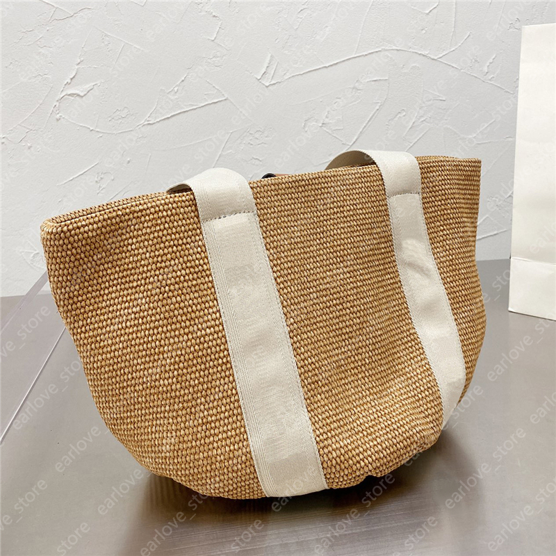 

Women Shopper Totes Fashion Canvas Womens Large Tote Bags Summer Beach Styles Straw Basket Shoulder Bag Quality
