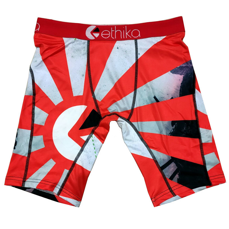 

po Random 19-34 Styles Ethika Man Boxers Quick Dry Underpants Mens Underwears Boxers Sports Boxers Hip Hop Underwear Street 2021, Black
