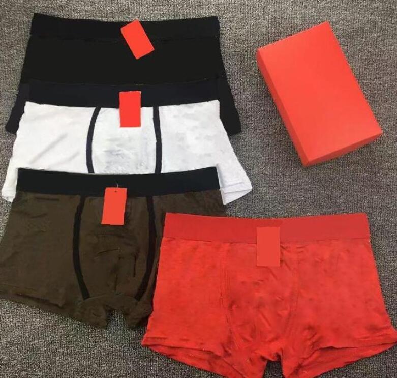 mens shorts Designers sexy Underpants Classic Boxers Casual Short Cotton Underwear Breathable Underwears 4pcs With Box-image-734693175