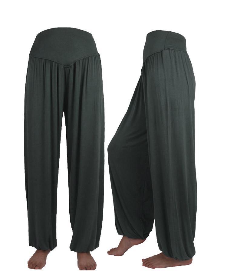 Pants Casual Elastic Waist Pure Womens Leggings Color Loose Modal Cotton Soft Dance Fashion Harem Pantalones De Mujer Jsw-image-691122849