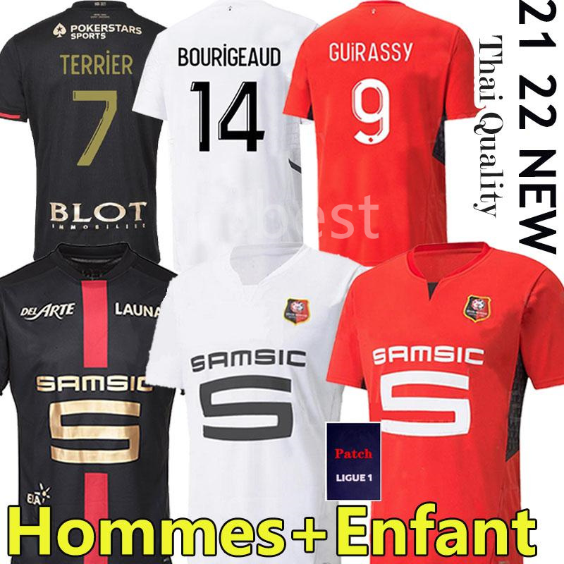 

Stade Rennais 21/22 Fans Player Version soccer jerseys Rennes 120th Anniversary 2021 CAMAVINGA BOURIGEAUD NIANG DOKU HUNOU Men+kids kits Maillots de football shirt, 120th kids