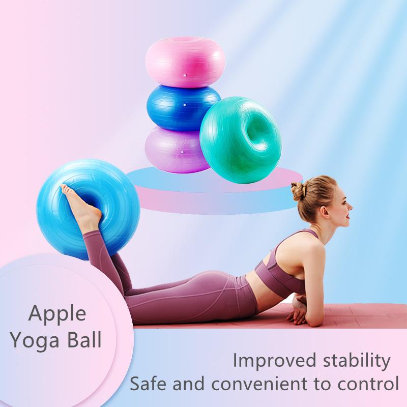 

Yoga Balls Doughnut Apple Thickened Pilates Ball Explosion Proof Anti-burst Fitness Restore Stable Equipment Exercise