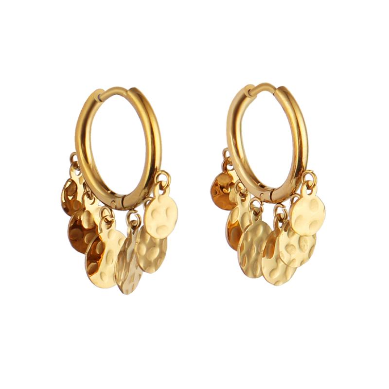 

Hoop & Huggie Punk Star Earrings Stainless Steel For Women Chain Charm Gifts