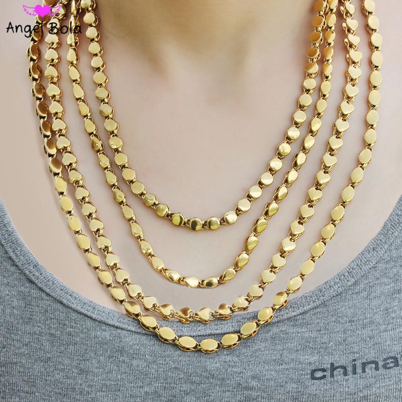 

Chains Simple And Fashionable Arab Women Charm Long Gold Necklace Islamic Muslim Luxury Jewelry Wedding Banquet Holiday Gifts Wholesale, Silver