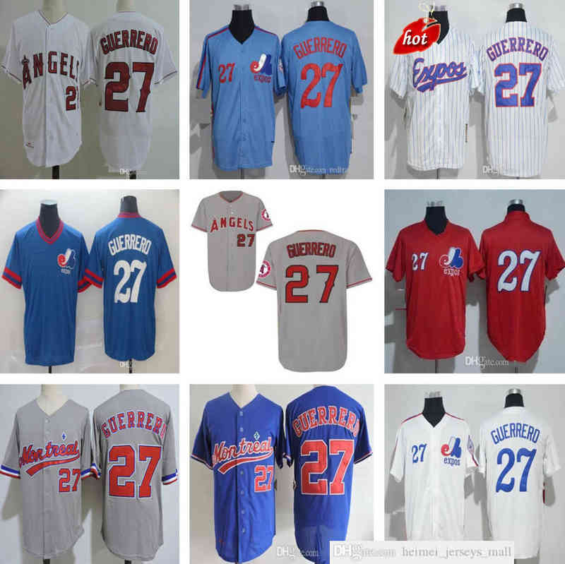 

2022th Baseball 27 Vladimir Guerrero Jerseys Hall Of Fame Montreal Expos 1982 Vintage Vladimir Guerrero Mesh BP 2004 Retro Jersey Shirts, As the picture
