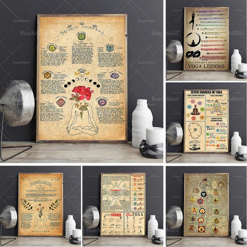 

Paintings 7 Chakra Knowledge Posters, Yoga Knowledge, Gifts For Lovers, Meditation Mindfulness Art, Med