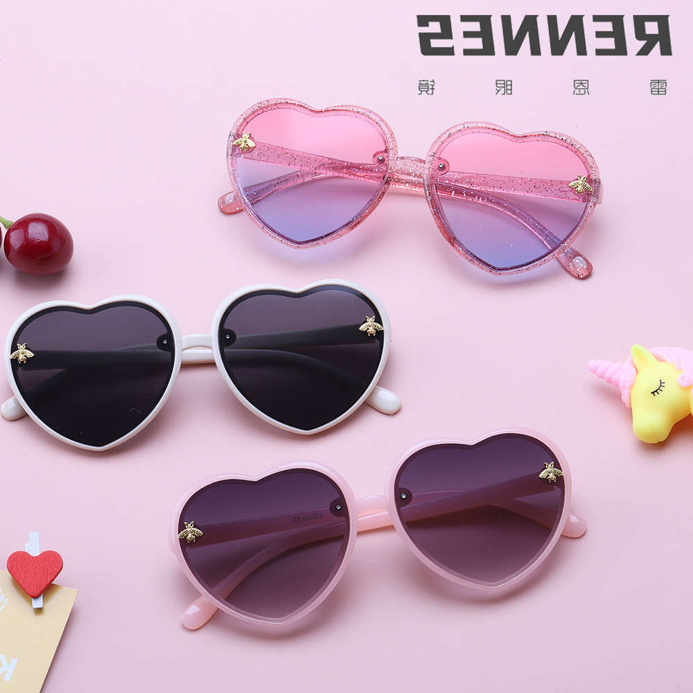 

sunglasses Korean love box bee personality Fashion children's sunglasses 61033, Blue