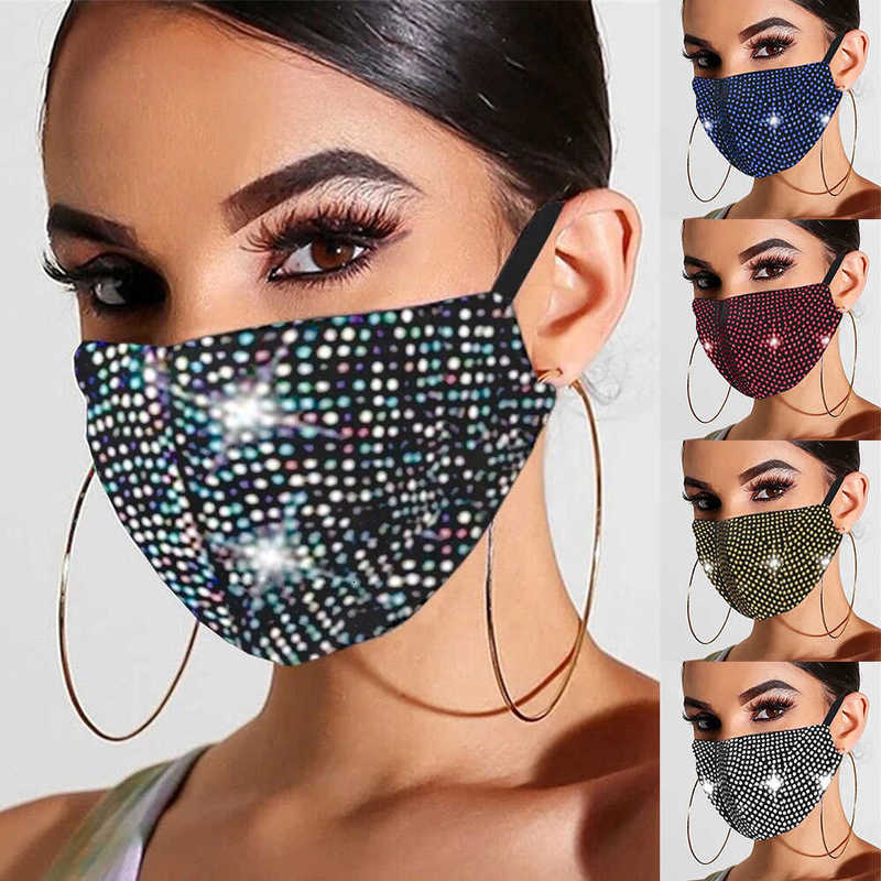 

straight women's spring and summer water drill jewelry daily mask