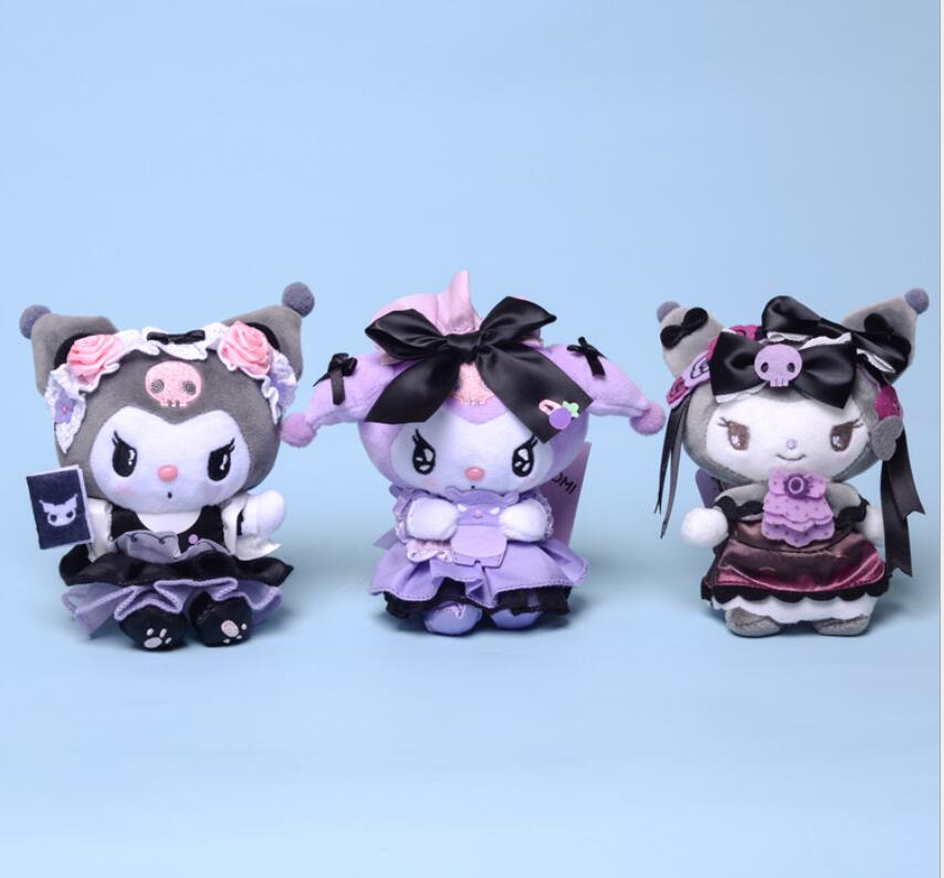 

10 cm kuromi lolita bow plush toy doll girls Christmas Gifts pendant small gift