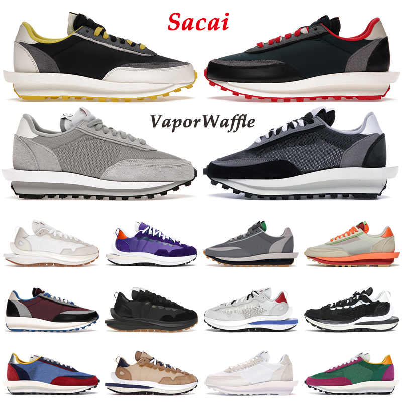 

Hotsale vaporwaffle men women casual shoes fragment LdWaffle White Nylon Dark Iris ldv Sesame Sail Pure Platinum Pine Green platform sneakers mens trainers, Clot net orange