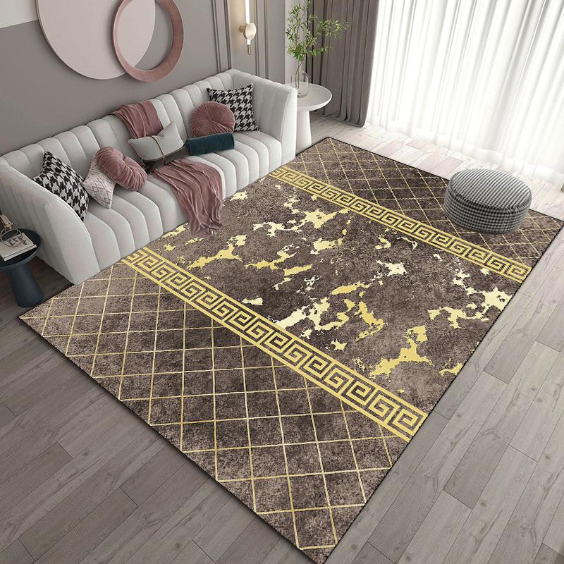 

Carpets Camel Blue Geometric Design Large Carpet Modern Living Room Nordic Home Decor Soft Lounge Bedroom Kitchen Rug Entrance Floor Mat, As picture01