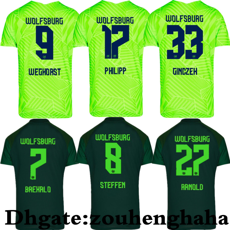 

VfL Wolfsburg Soccer Jerseys WEGHORST Football Shirt kit 2021 22 BREKALO STEFFEN MEHMEDI ROUSSILLON BROOKS ARNOLD PHILIPP MBABU BAKU GUILAVOGUI Maillots De Foot, Home +patch