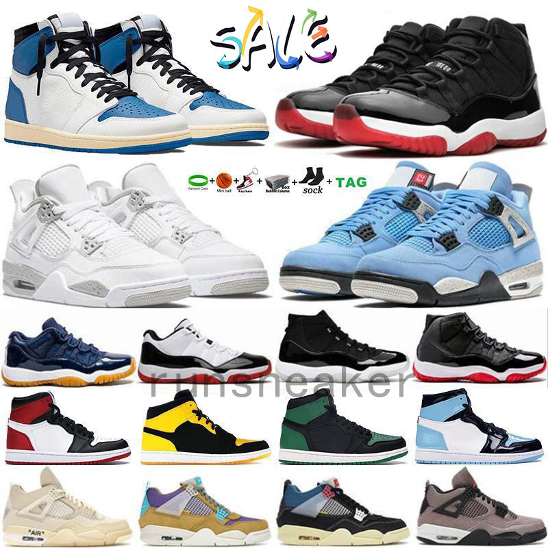 

White Oreo Hyper Royal 4 4s Mens Basketball Shoes Sail Obsidian Black Cat University Blue Jumpman 1 1s Sneakers 6 6s Gold Hoops Racer Womens Sport Trainers 11s, 29