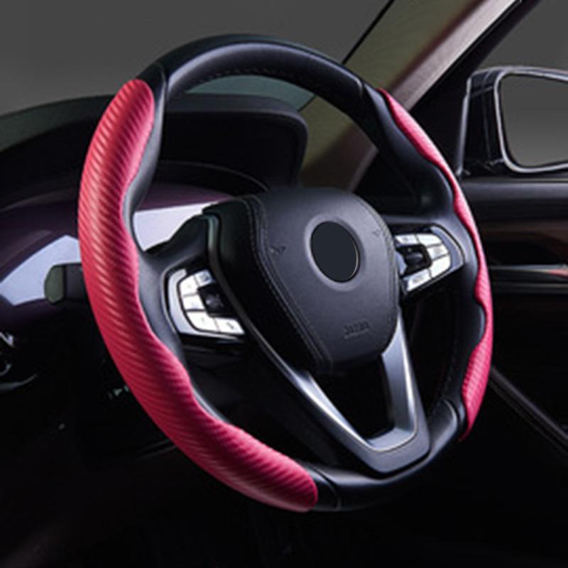 

Steering Wheel Covers Car Cover Perfect Fit Breathable Non-slip PU Leather For 32cm