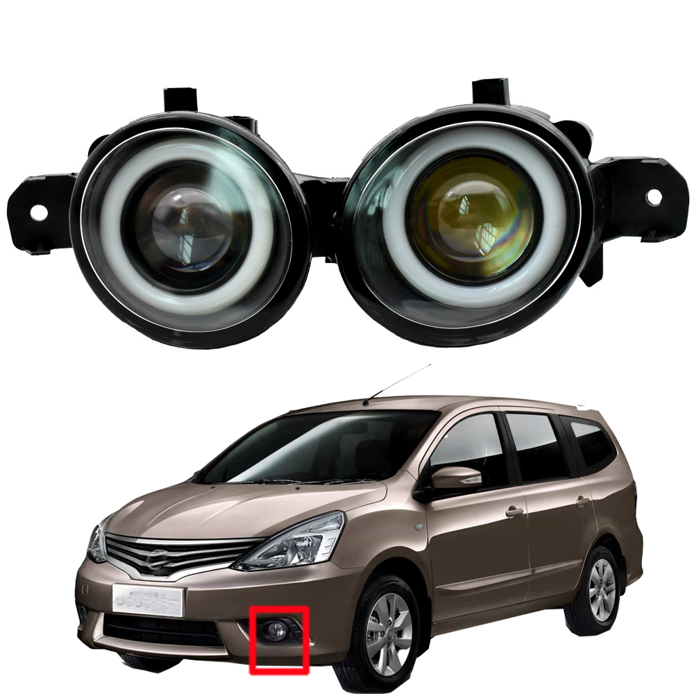 

Fog light for Nissan Grand Livina Geniss L10 2007-2015 Styling Angel Eye Front Bumper LED Lens Lamp DRL 12v H11