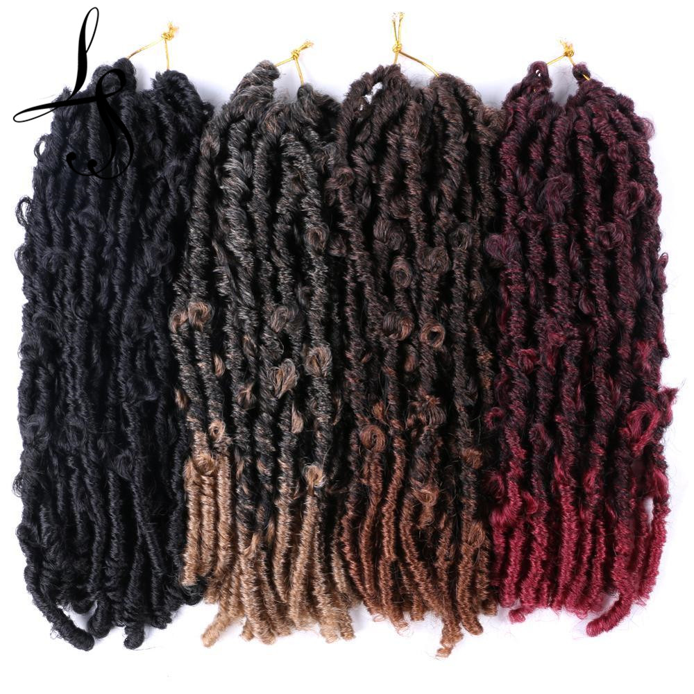 

14" Butterfly Locs Crochet Hair Distressed Butterfly Locs Braids hair Goddess Pre Looped Bob Locs Pre-Twist, T27