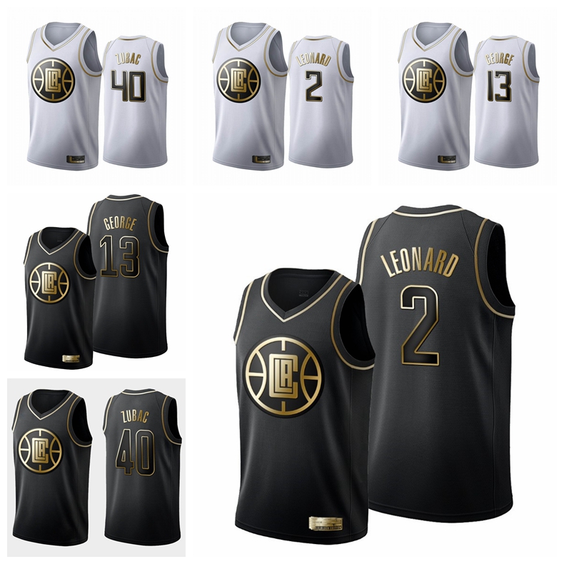 

LAClippersMen Kawhi Paul George Leonard Reggie Jackson Terance Mann Keon Johnson Jason Preston Batum Kennard Black White Golden, Color2