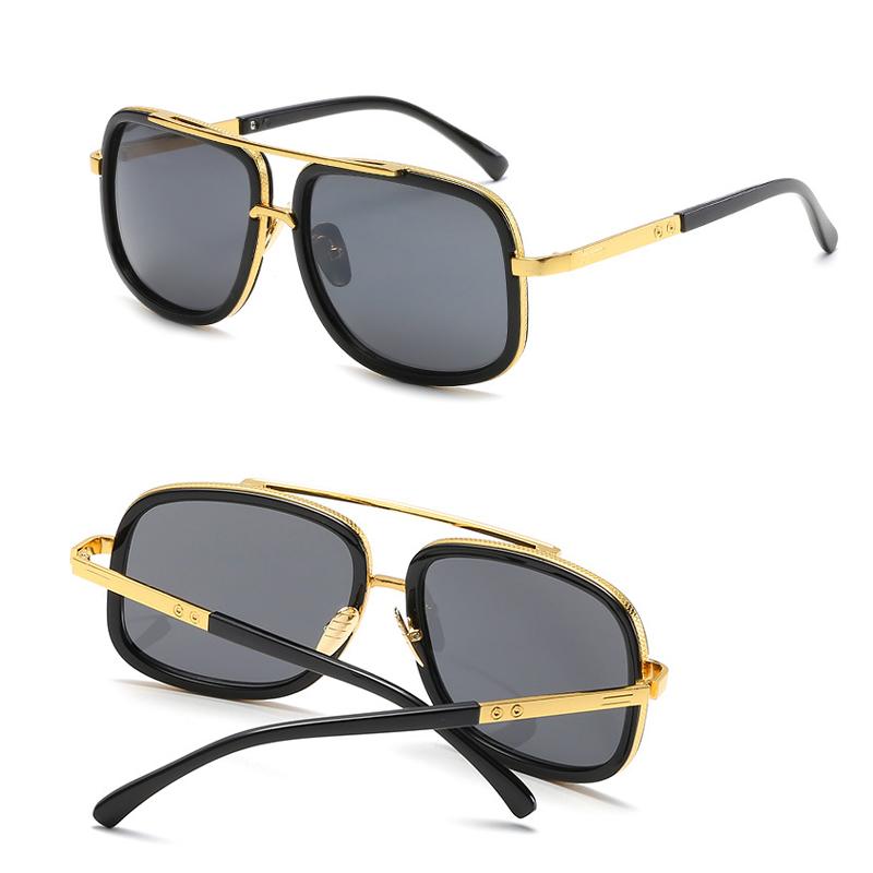 

Sunglasses Decorative Retro Round Frame Transparent Men Women Gold Black White Glasses Anti-glare Driving Shades