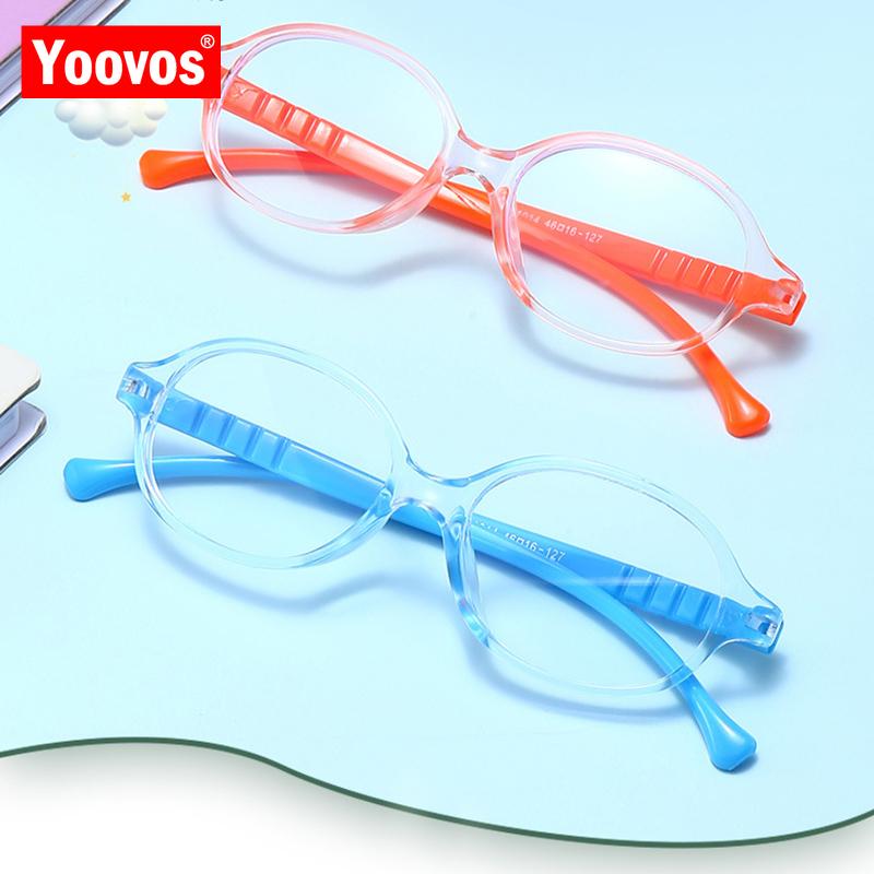 

Fashion Sunglasses Frames Yoovos Oval Child Glasses Frame Clear Lens Childs Eyeglasses Retro Optical Eye For Kids Anti Blue Light Eyewear