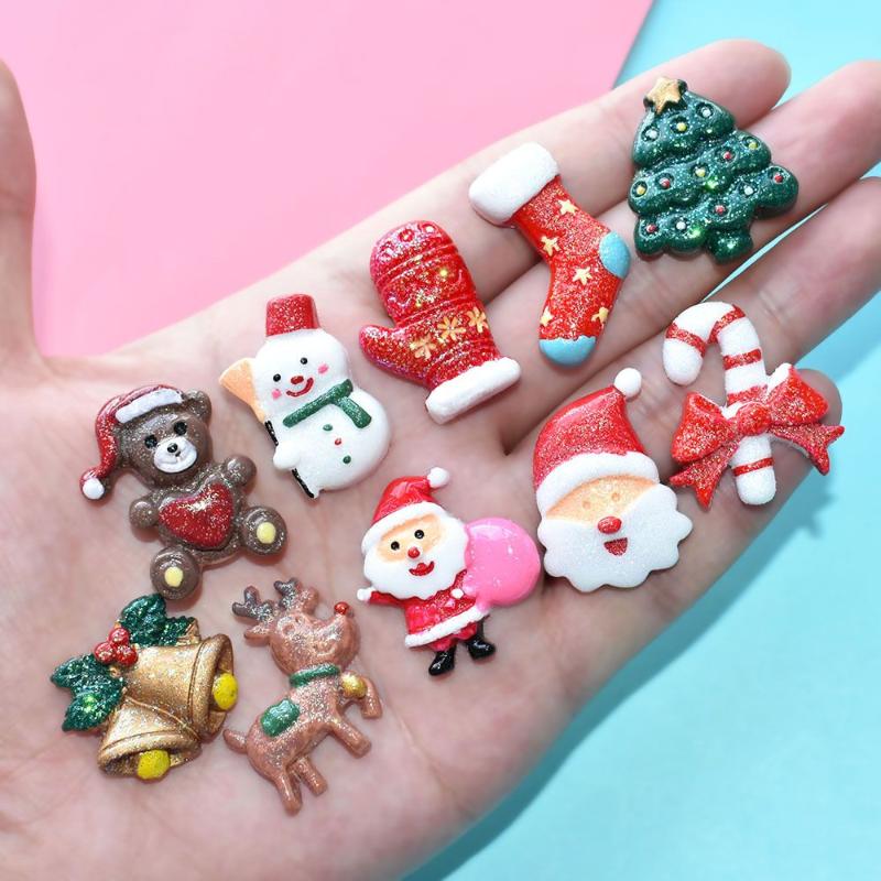 

Christmas Decorations Phone Case Party Supplies Sticker Resin Hairpin Accessories Patch Decoration Ornaments Tree Pendant