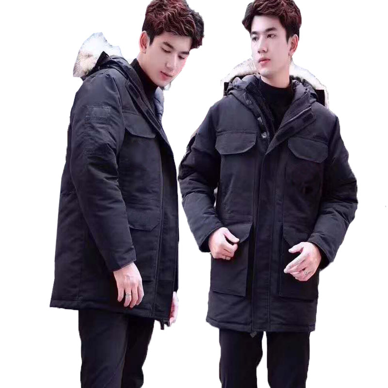 

Mens outdoor goose canadian coat Down Jacket Casacos Coat Fashion Windproof Parka With Real Wolf Fur Manteau Outwear Warm Coats, Size inquiry only