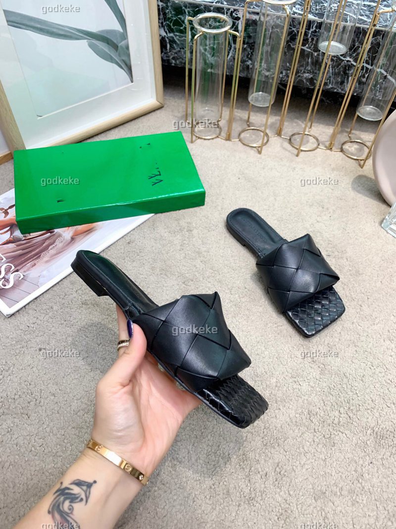 

Children's shoes Braided Slippers 2021 Weave Leather Women Sandal Open Toe Flat Casual Slides Summer Outdoor Beach Female Flip Flops Re, Black;red