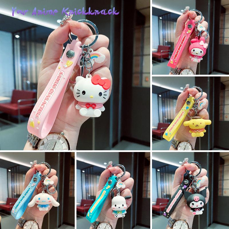 

Keychains Anime Cat Frog Keychain 2021 Women Charm Bag Pendant Cute Pudding Dog Car Keyring Boys Toys Girl Gift Wholesale