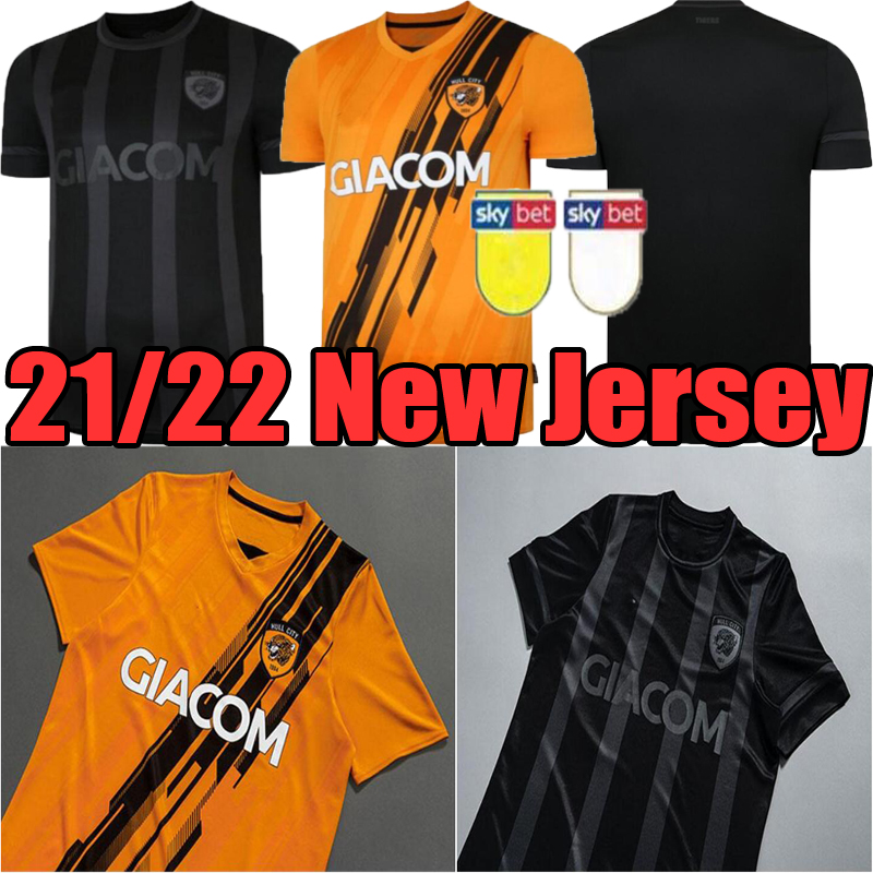 2021 2022 Hull City Soccer Jerseys Wilks Honeyman M.Smith Bernard Eaves Scott Maillots de pied Raxter Greaves Lewis-Potter Emmanuel Cannon Moncur