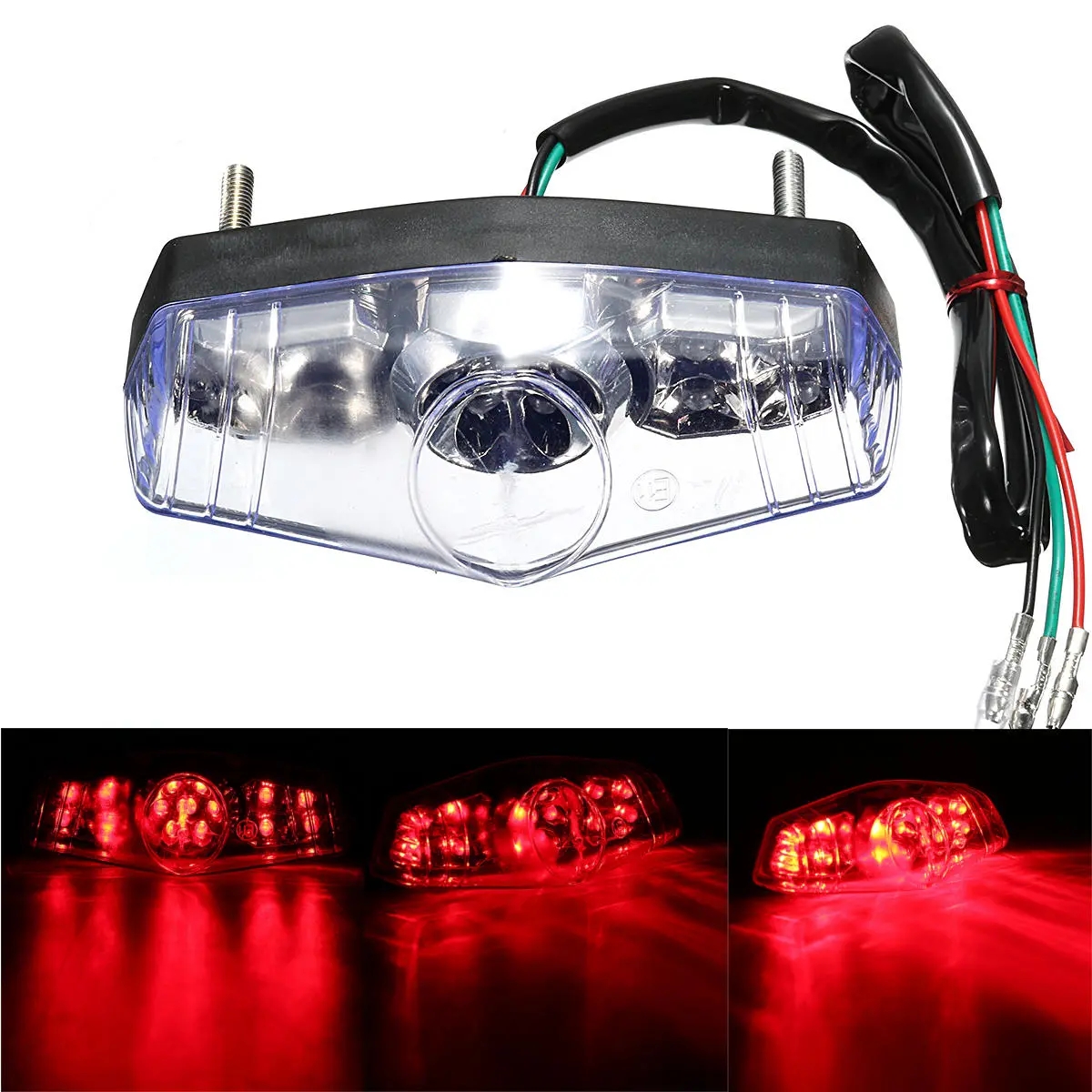 

12V Universal LED Rear Tail Brake Stop Running Light Bulb Lamp Motorcycle ATV Bike