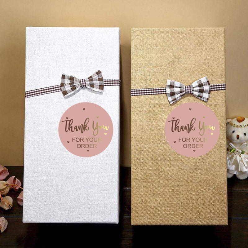 

Gift Wrap Stickers,500pcs Thank You For Your Order Stickers With Gold Foil Round Seal Labels Handmade Scrapbooking