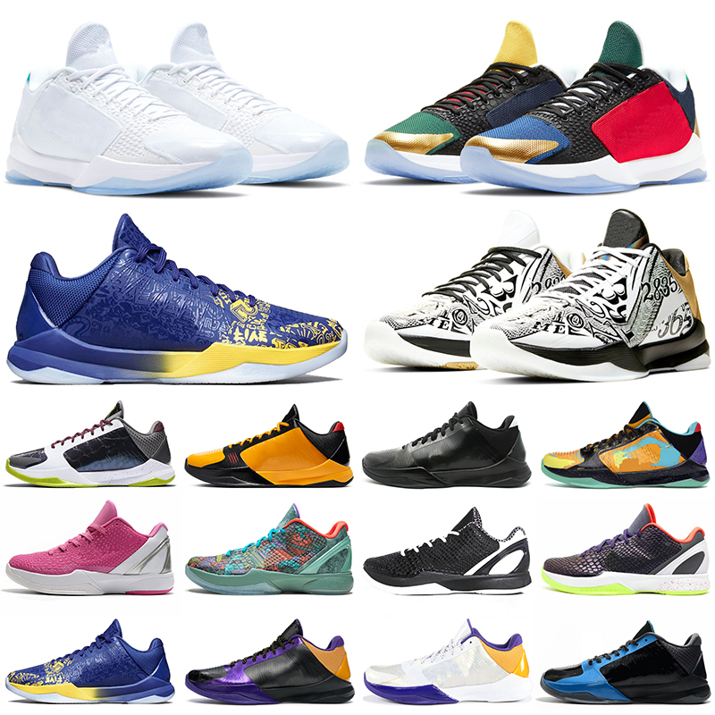 

kobe Mamba Basketball Shoes Men 5 Protro Big Stage Chaos Prelude 6 Protros White Del Sol Forest Green Lakers Grinch Mens Outdoor Sports Trainers Sneakers Walking, 5 protro 5 rings